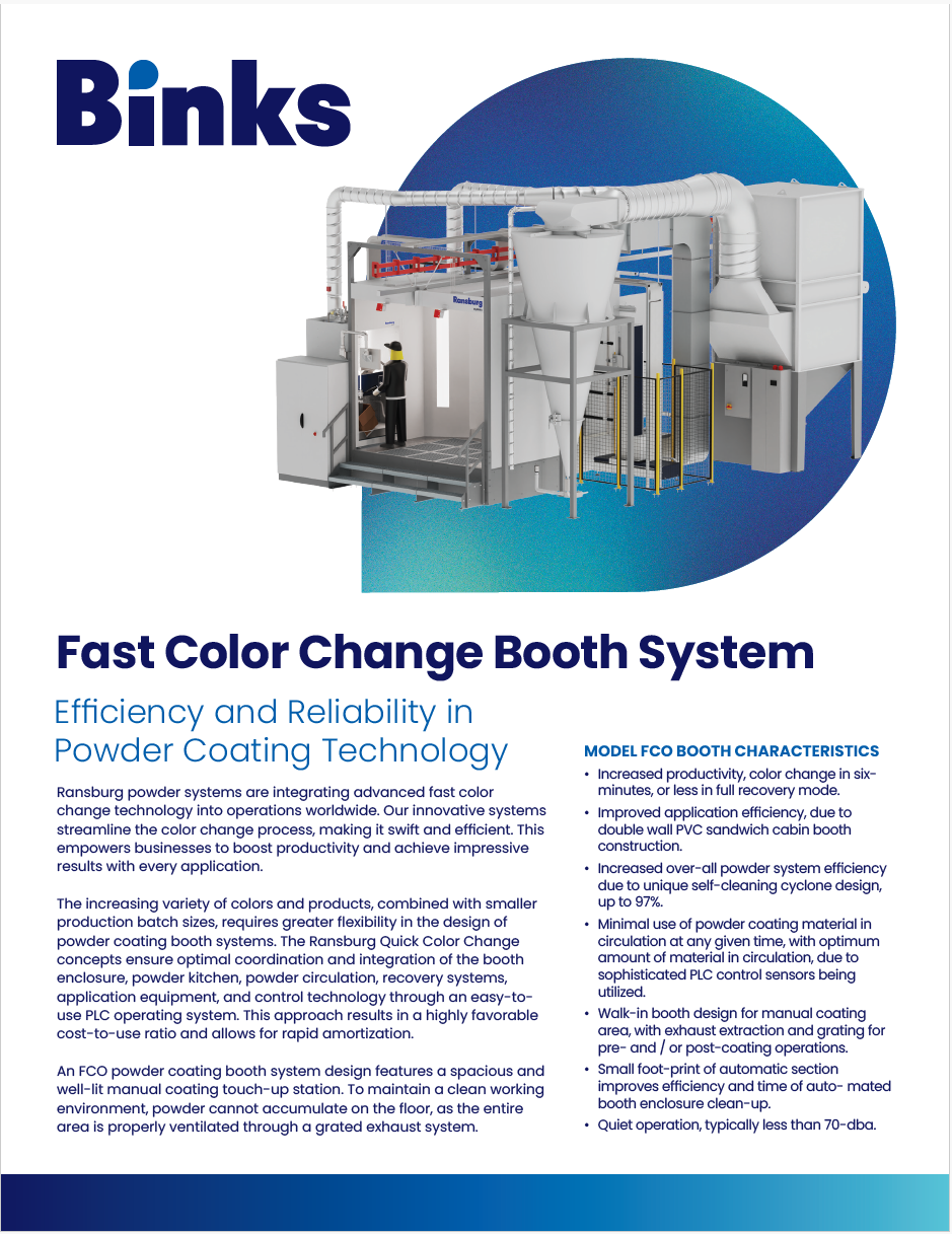 Binks Fast Color Change Booth System